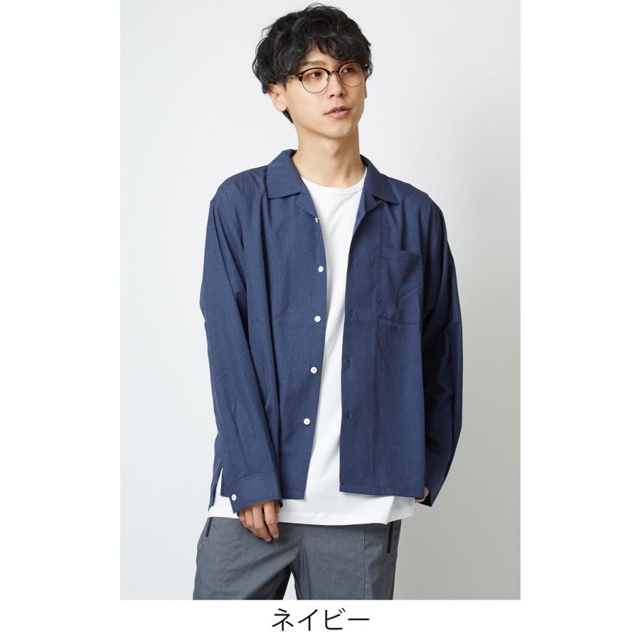 CABAN 長袖シャツ ネイビー　L カジュアルシャツ ヘビーウェイトネルシャツ 長袖 メンズ(M