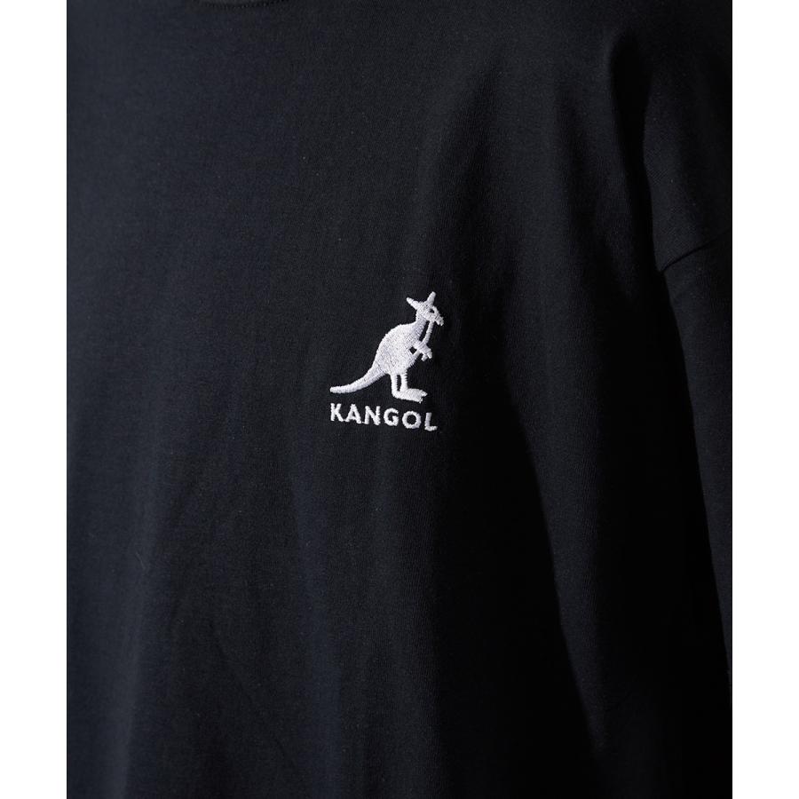 KANGOL 黒 半袖Tシャツ ロゴ入り KANGOL tシャツ KANGOL/カンゴール 別注 ロゴ ワンポイント刺繍