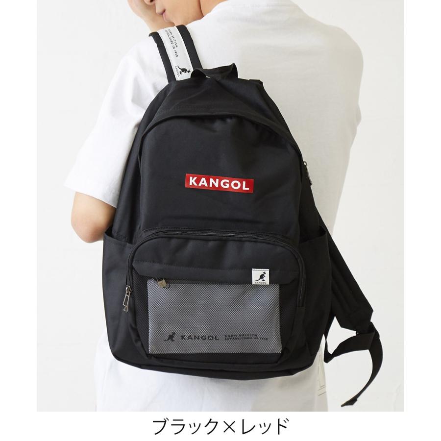 KANGOL カンゴール リュック メンズ バックパック デイパック リュックサック ポーチ付き バッグ ブランド 黒 | KANGOL | 01