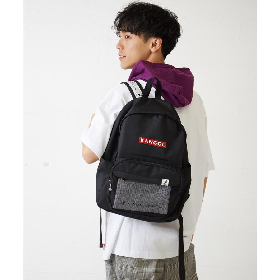 KANGOL カンゴール リュック メンズ バックパック デイパック リュックサック ポーチ付き バッグ ブランド 黒 | KANGOL | 02