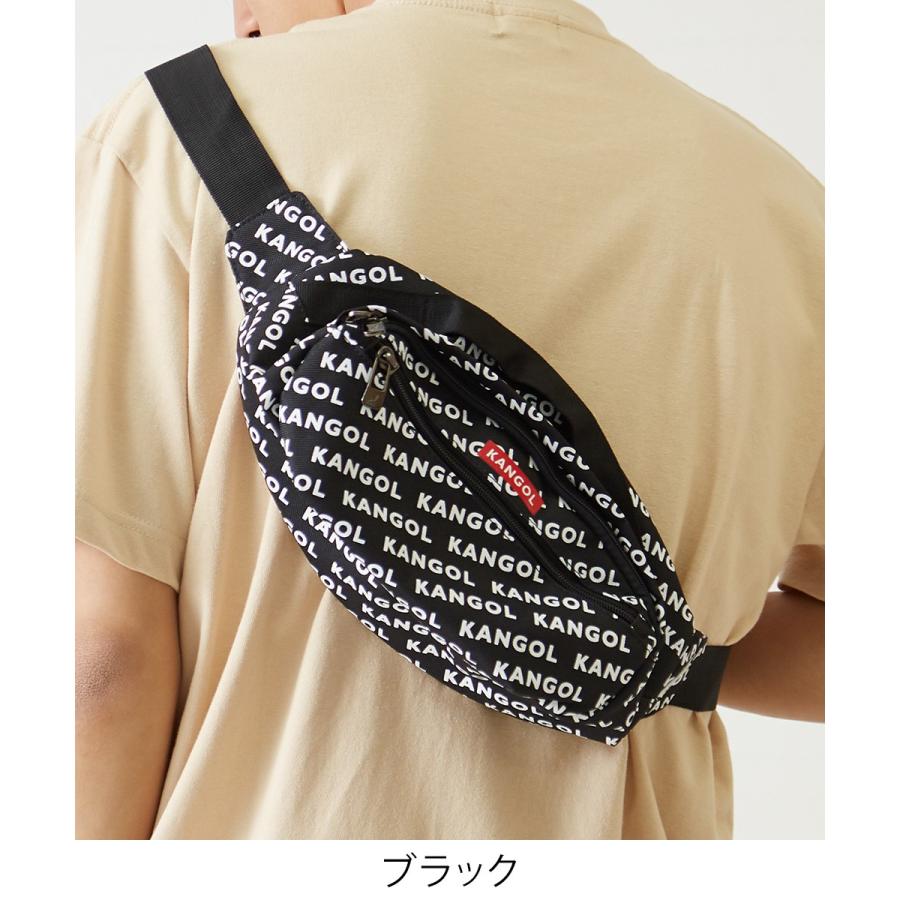 KANGOL カンゴール ウエストバッグ メンズ ウエストバック ウエスト ポーチ ボディバッグ ショルダーバッグ 黒 | KANGOL | 03