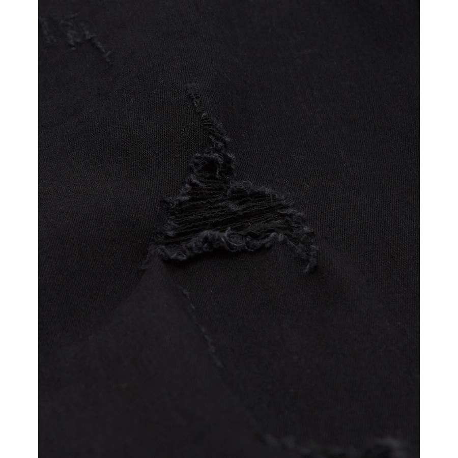 improves ブラック スキニー デニムパンツ メンズ 黒 ダメージ クラッシュ 加工 ストレッチ デニム スキニーパンツ ジーンズ ...