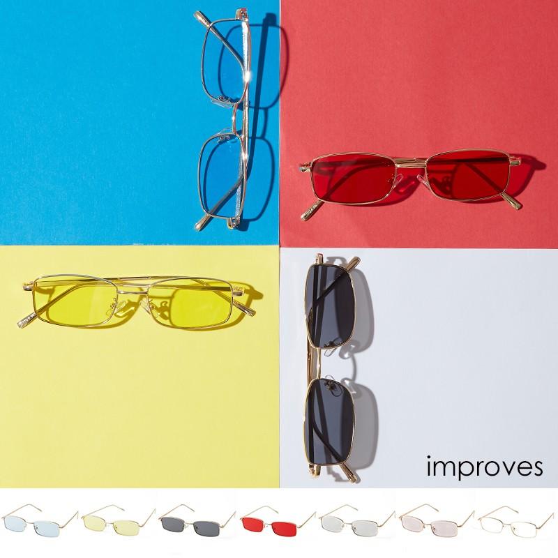 スクエア サングラス メンズ 伊達メガネ カラーレンズ 眼鏡 めがね Uvカット カジュアル サーフ系 ストリート系 メンズファッション Improves インプローブス 通販 Yahoo ショッピング