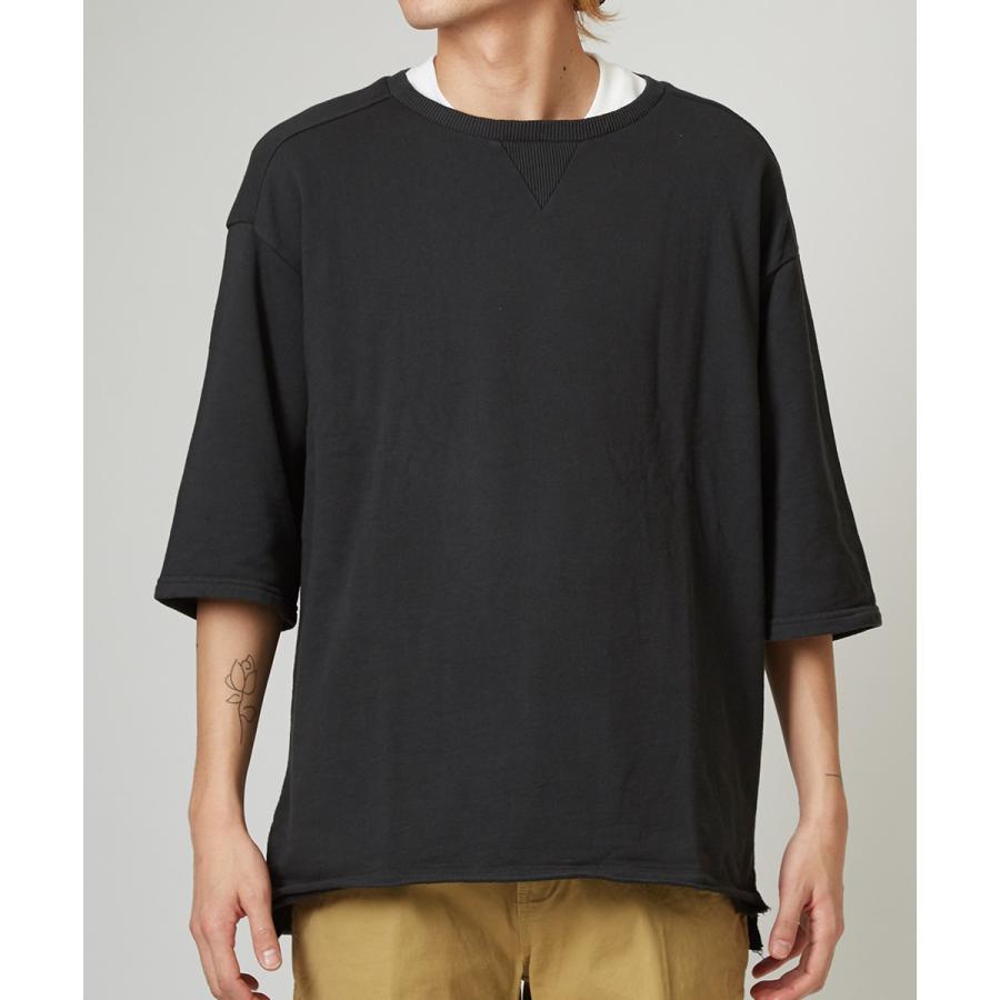 ビッグシルエット トレーナー メンズ ビッグTシャツ 7分袖 Tシャツ 七分袖 無地 スウェット カットソー オーバーサイズ ビッグサイズ | improves | 12