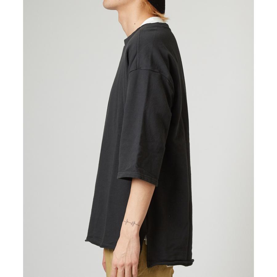 ビッグシルエット トレーナー メンズ ビッグTシャツ 7分袖 Tシャツ 七分袖 無地 スウェット カットソー オーバーサイズ ビッグサイズ | improves | 13