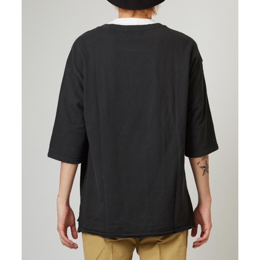 ビッグシルエット トレーナー メンズ ビッグTシャツ 7分袖 Tシャツ 七分袖 無地 スウェット カットソー オーバーサイズ ビッグサイズ | improves | 14