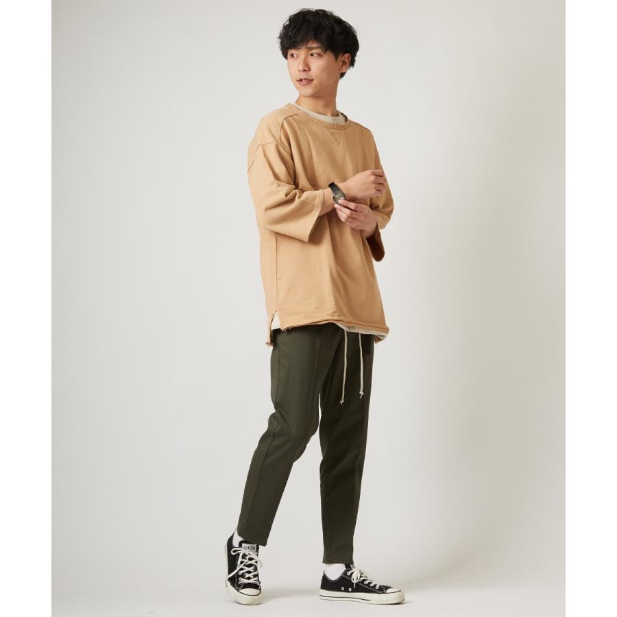 ビッグシルエット トレーナー メンズ ビッグTシャツ 7分袖 Tシャツ 七分袖 無地 スウェット カットソー オーバーサイズ ビッグサイズ | improves | 06