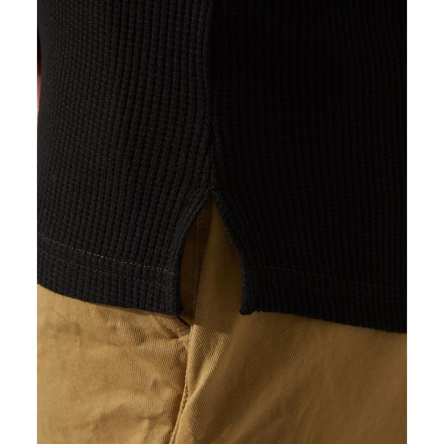 タンクトップ メンズ ロングタンク ロング丈 カットソー 無地 ワッフル Tシャツ ホワイト ブラック グレー 白 黒 韓国ファッション | improves | 10