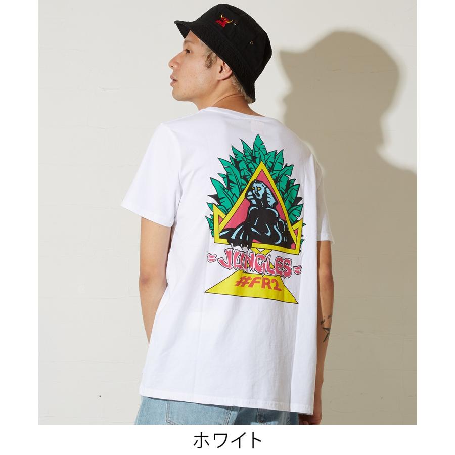 JUNGLES × #FR2 ジャングルズ Tシャツ メンズ 半袖 ブランド ロゴ クルーネック カットソー ジャングルス 白 | improves | 01