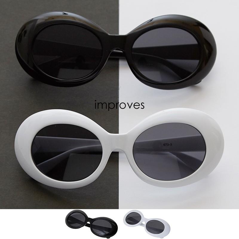 オーバル サングラス メンズ メガネ 眼鏡 めがね おしゃれ UVカット improves | improves