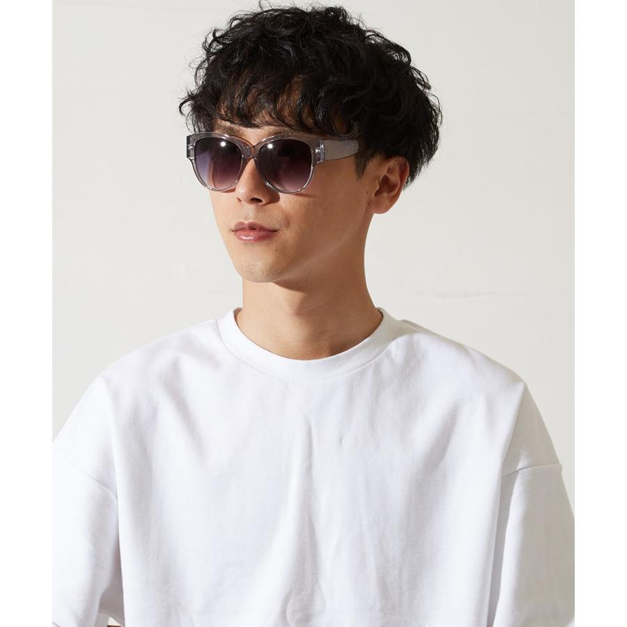 クリア サングラス メンズ ウェリントン メガネ 眼鏡 めがね おしゃれ UVカット 薄い色 カラーレンズ ウエリントン improves | improves | 04