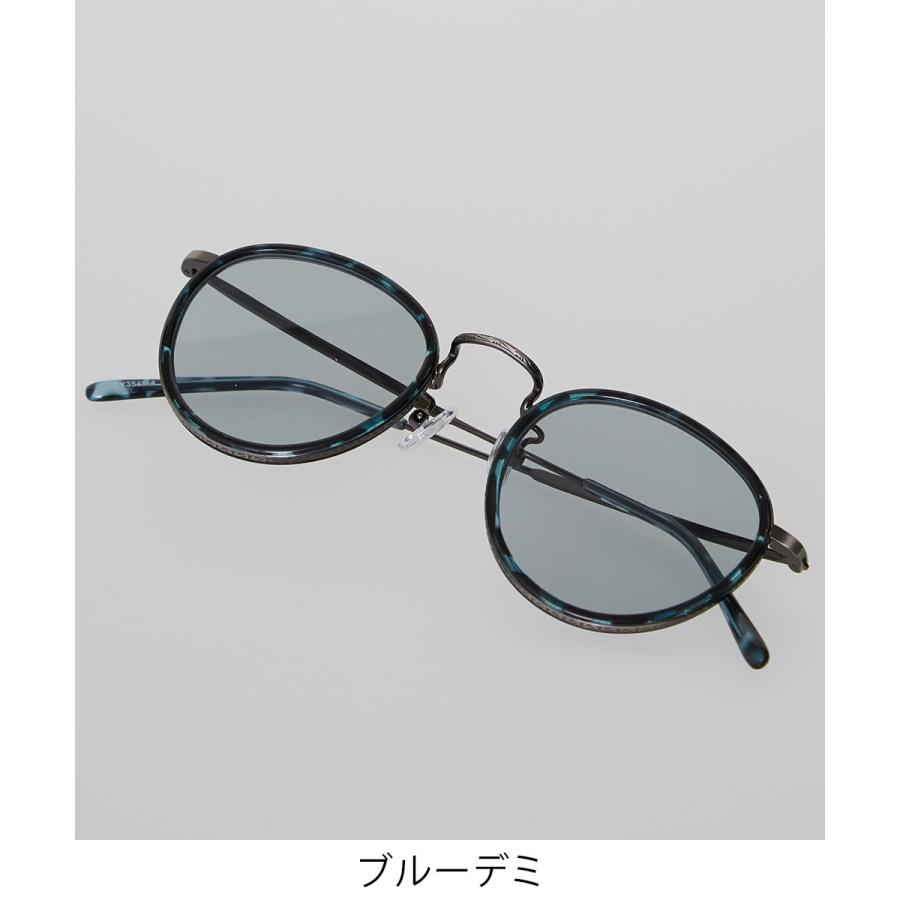 伊達メガネ サングラス メンズ ボストン メガネ 眼鏡 めがね おしゃれ UVカット 伊達眼鏡 だてめがね 薄い色 カラーレンズ 丸 improves | improves | 02