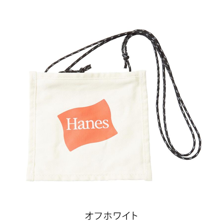Hanes ヘインズ サコッシュ メンズ ブランド ミニ ショルダーバッグ ショルダーバック 斜めがけ キャンバス ブラック ホワイト 黒 白 | Hanes | 01