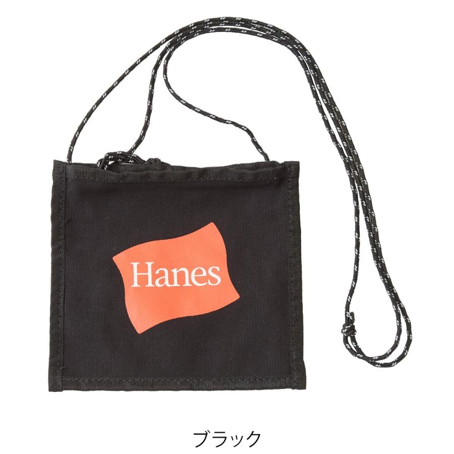 Hanes ヘインズ サコッシュ メンズ ブランド ミニ ショルダーバッグ ショルダーバック 斜めがけ キャンバス ブラック ホワイト 黒 白 | Hanes | 02