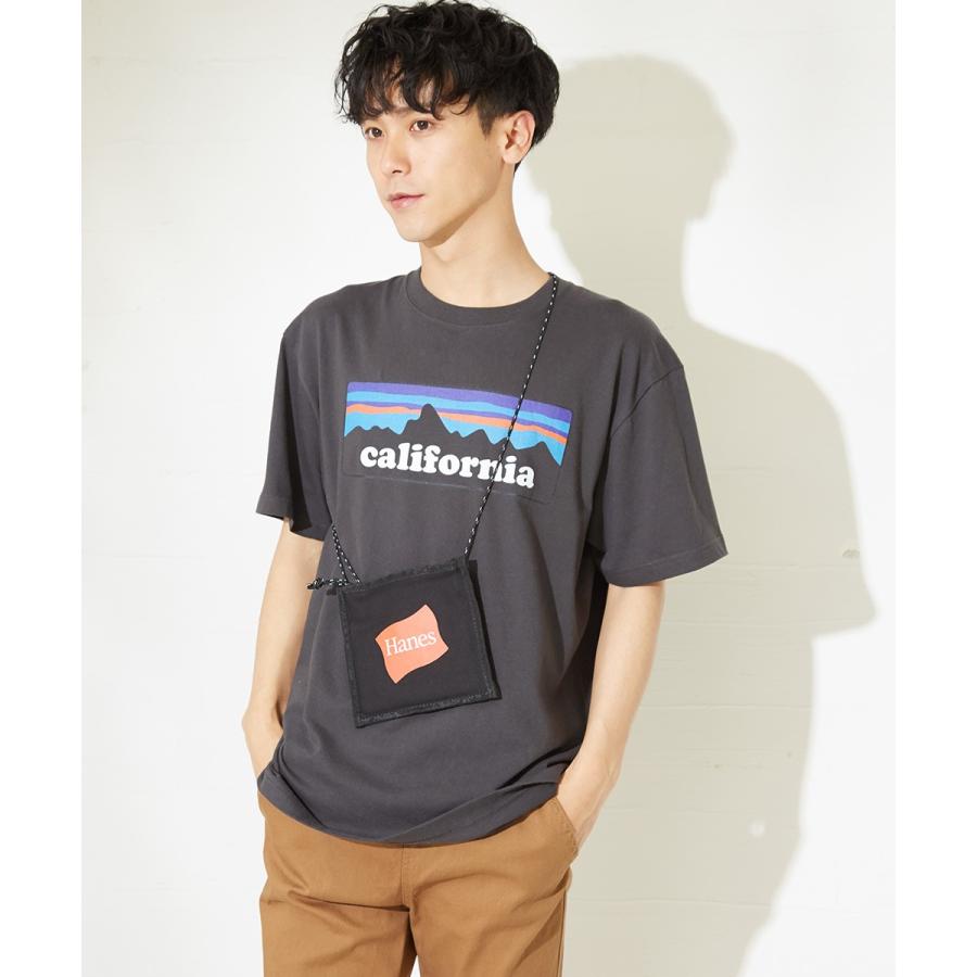 Hanes ヘインズ サコッシュ メンズ ブランド ミニ ショルダーバッグ ショルダーバック 斜めがけ キャンバス ブラック ホワイト 黒 白 | Hanes | 03