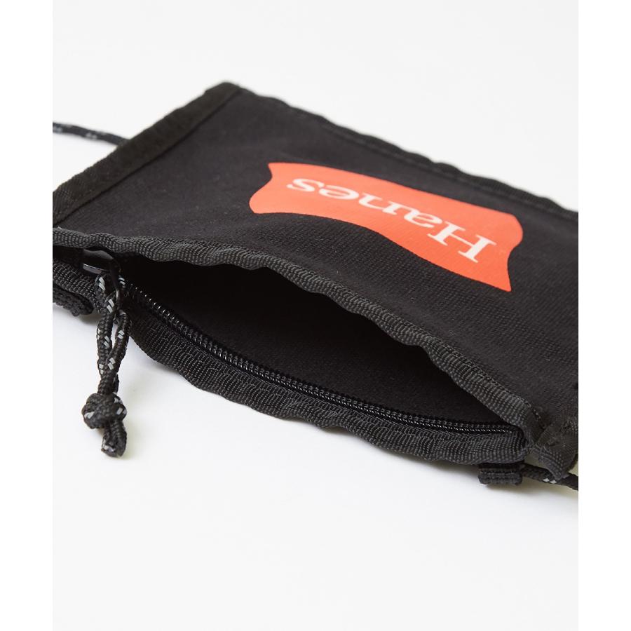 Hanes ヘインズ サコッシュ メンズ ブランド ミニ ショルダーバッグ ショルダーバック 斜めがけ キャンバス ブラック ホワイト 黒 白 | Hanes | 09