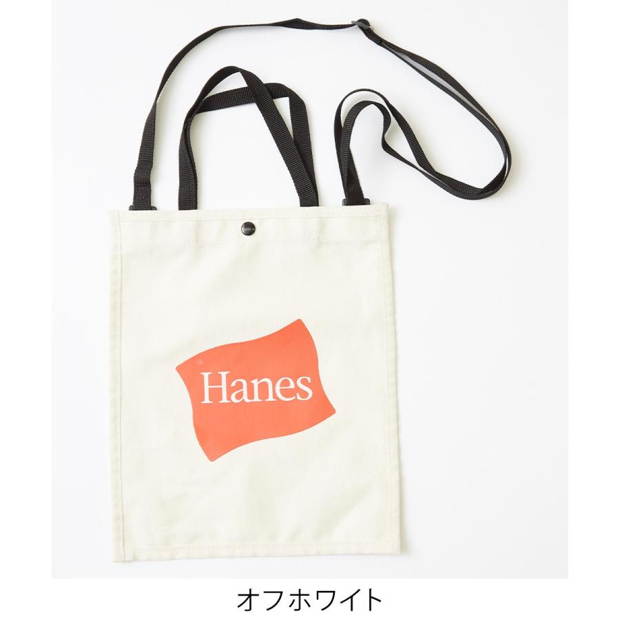 Hanes ヘインズ 2Way トートバッグ メンズ ショルダーバッグ ショルダーバック 斜めがけ キャンバス サコッシュ ブランド ミニ 黒 白 | Hanes | 01