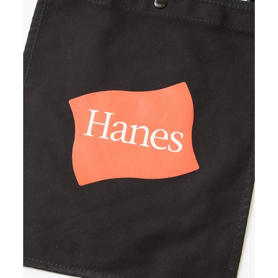 Hanes ヘインズ 2Way トートバッグ メンズ ショルダーバッグ ショルダーバック 斜めがけ キャンバス サコッシュ ブランド ミニ 黒 白 | Hanes | 04