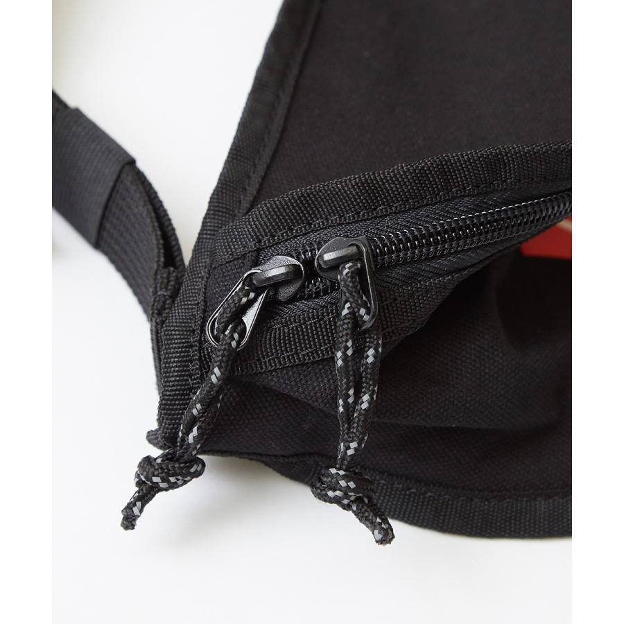 Hanes ヘインズ ウエストポーチ メンズ ブランド ウエストバッグ ボディバッグ ショルダーバッグ 斜めがけ キャンバス サコッシュ 黒 | Hanes | 06