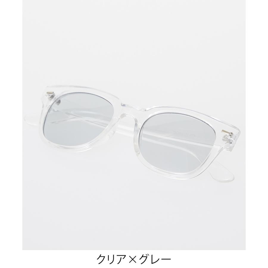 クリア サングラス メンズ ウェリントン メガネ 眼鏡 めがね おしゃれ UVカット 薄い色 カラーレンズ ウエリントン improves | improves | 03