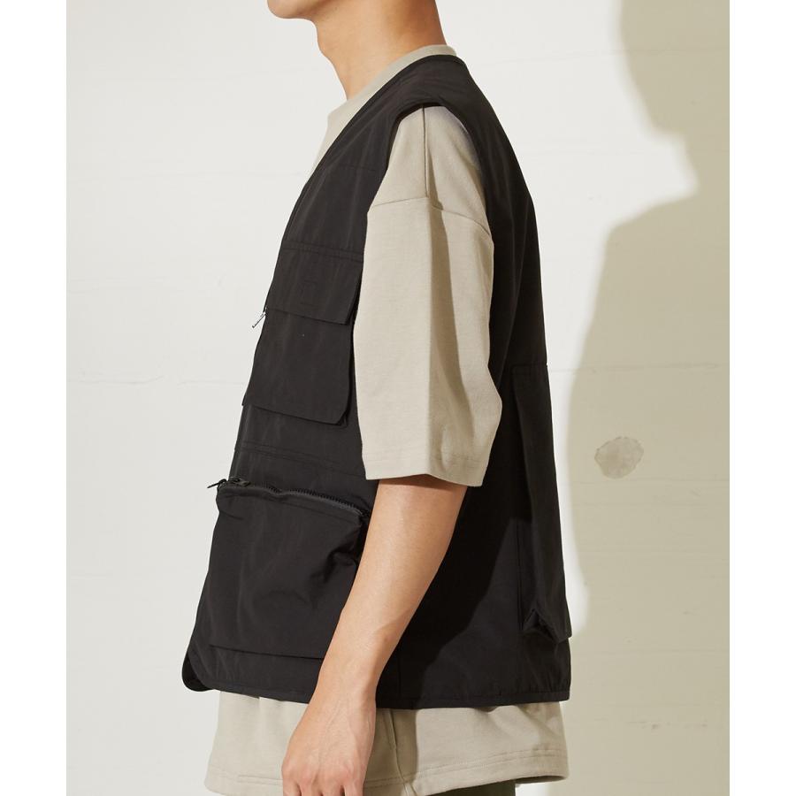 ベスト メンズ 春夏 フィッシングベスト おしゃれ ミリタリーベスト アウトドア ブラック 黒 ストリート 韓国 ファッション improves | improves | 07