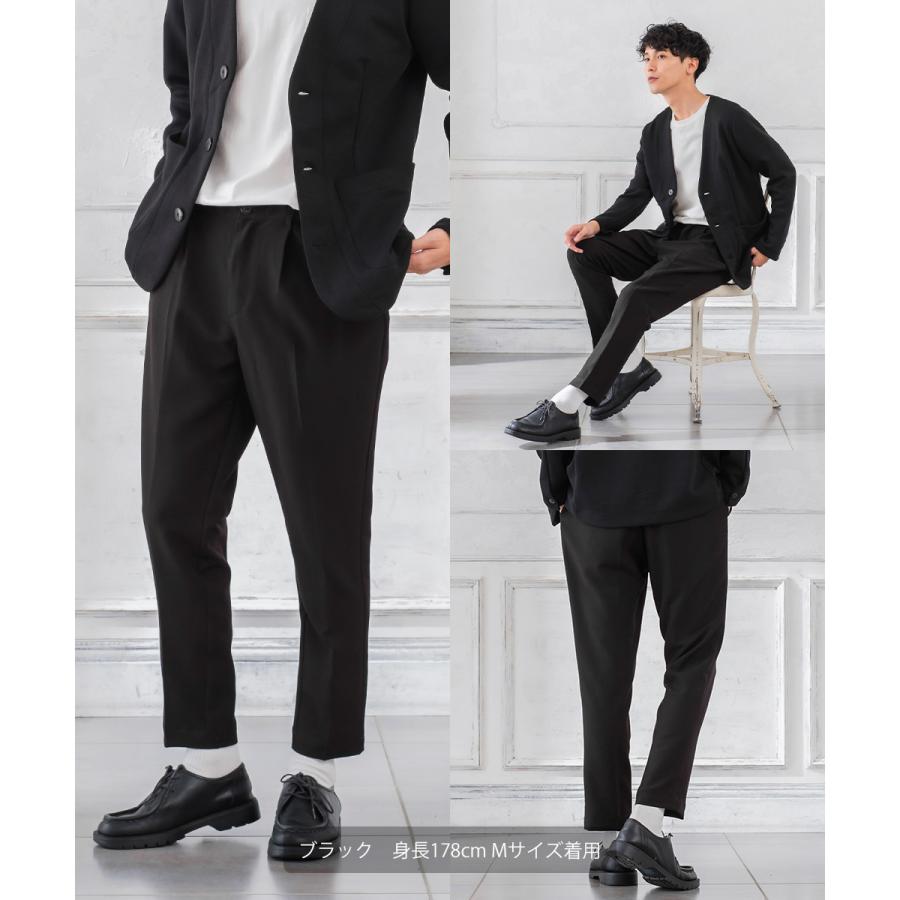 チェック パンツ メンズ チェック柄 アンクル テーパード イージーパンツ スラックス スリム 細身 スーツ improves | improves | 11