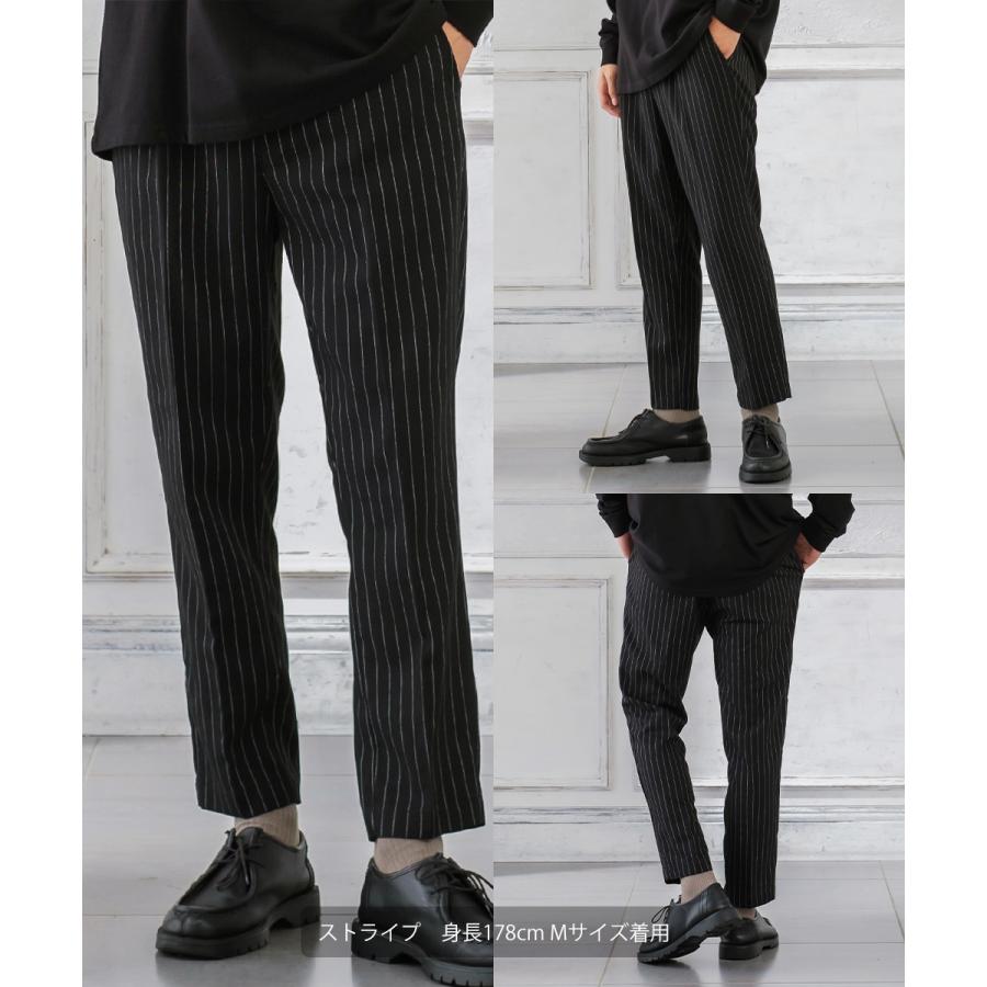 チェック パンツ メンズ チェック柄 アンクル テーパード イージーパンツ スラックス スリム 細身 スーツ improves | improves | 13