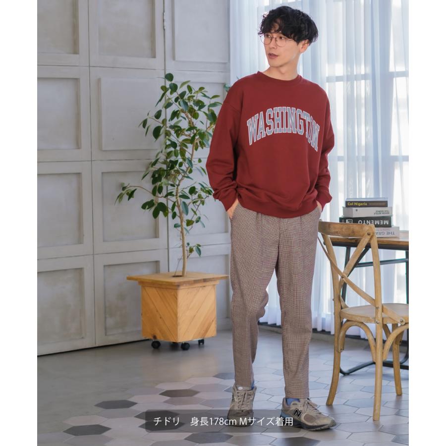 チェック パンツ メンズ チェック柄 アンクル テーパード イージーパンツ スラックス スリム 細身 スーツ improves | improves | 02