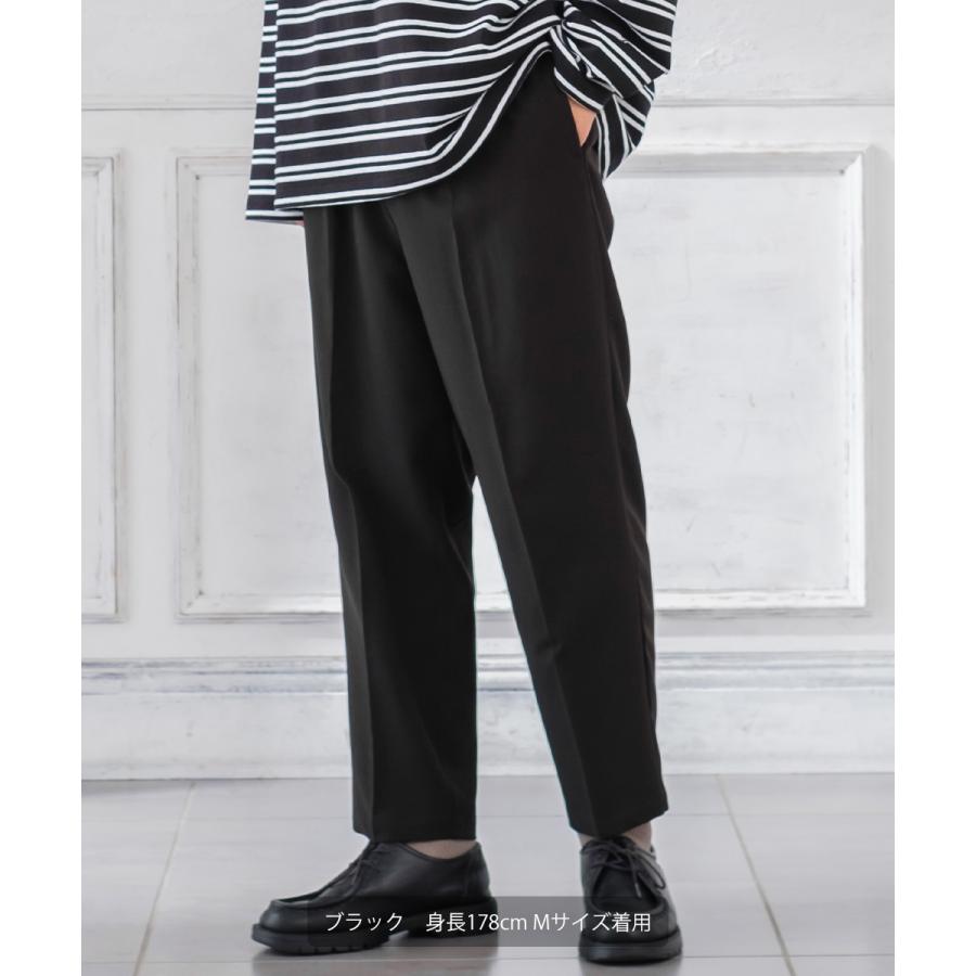 チェック ワイド パンツ メンズ チェック柄 アンクル テーパード イージーパンツ スラックス スリム 細身 スーツ improves | improves | 10