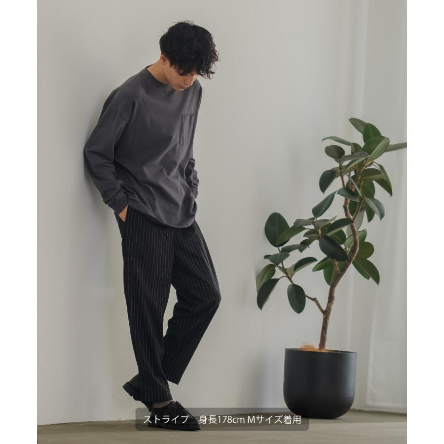 チェック ワイド パンツ メンズ チェック柄 アンクル テーパード イージーパンツ スラックス スリム 細身 スーツ improves | improves | 12