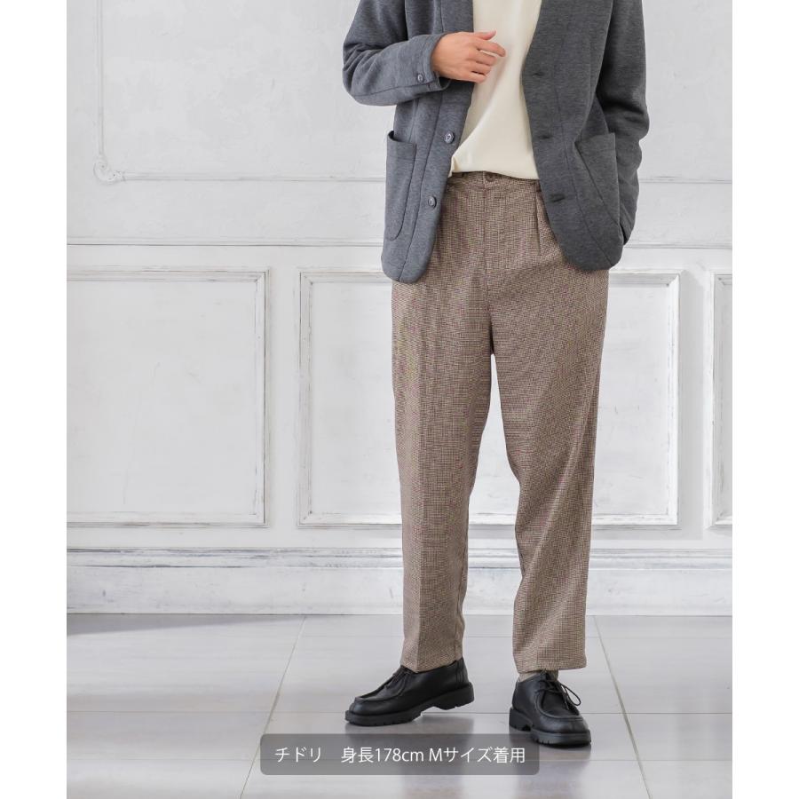 improves チェック ワイド パンツ メンズ チェック柄 アンクル