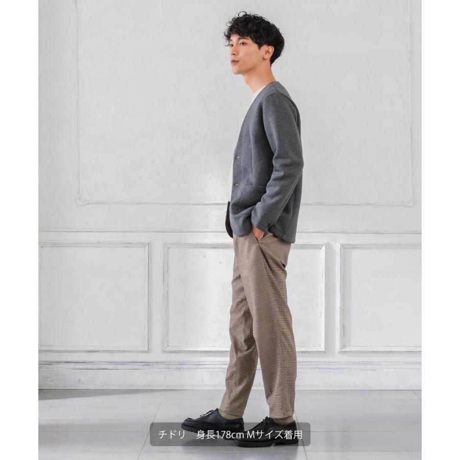 チェック ワイド パンツ メンズ チェック柄 アンクル テーパード イージーパンツ スラックス スリム 細身 スーツ improves | improves | 03