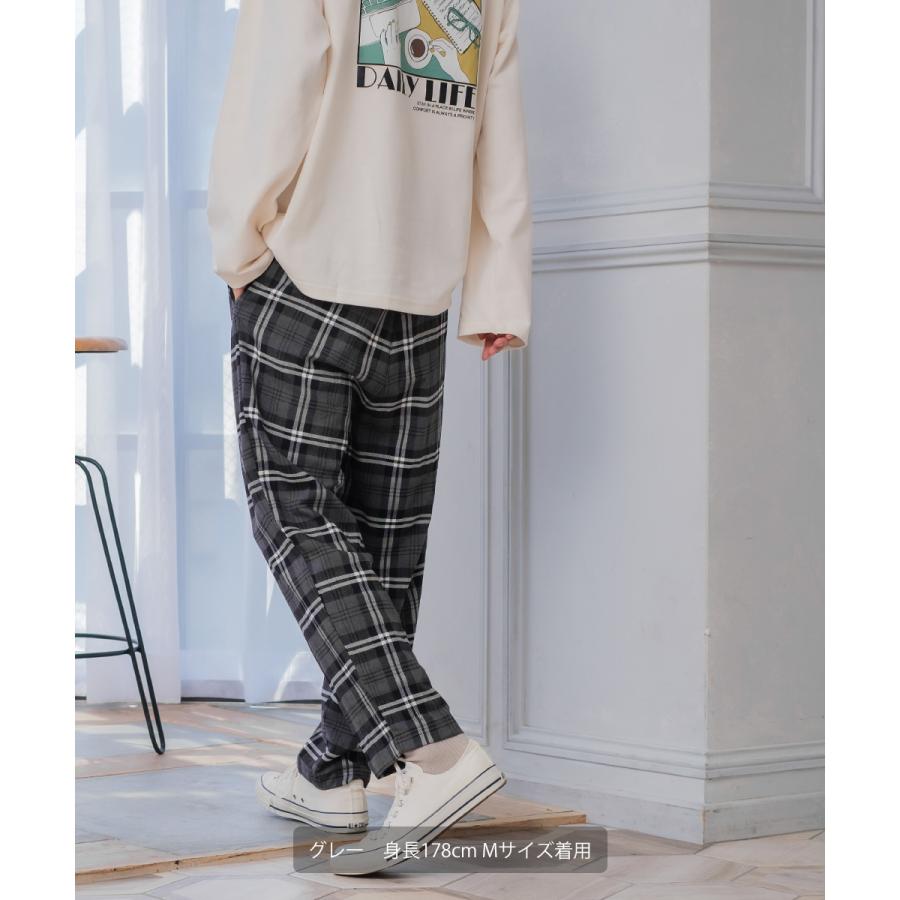 チェック ワイド パンツ メンズ チェック柄 アンクル テーパード イージーパンツ スラックス スリム 細身 スーツ improves | improves | 08