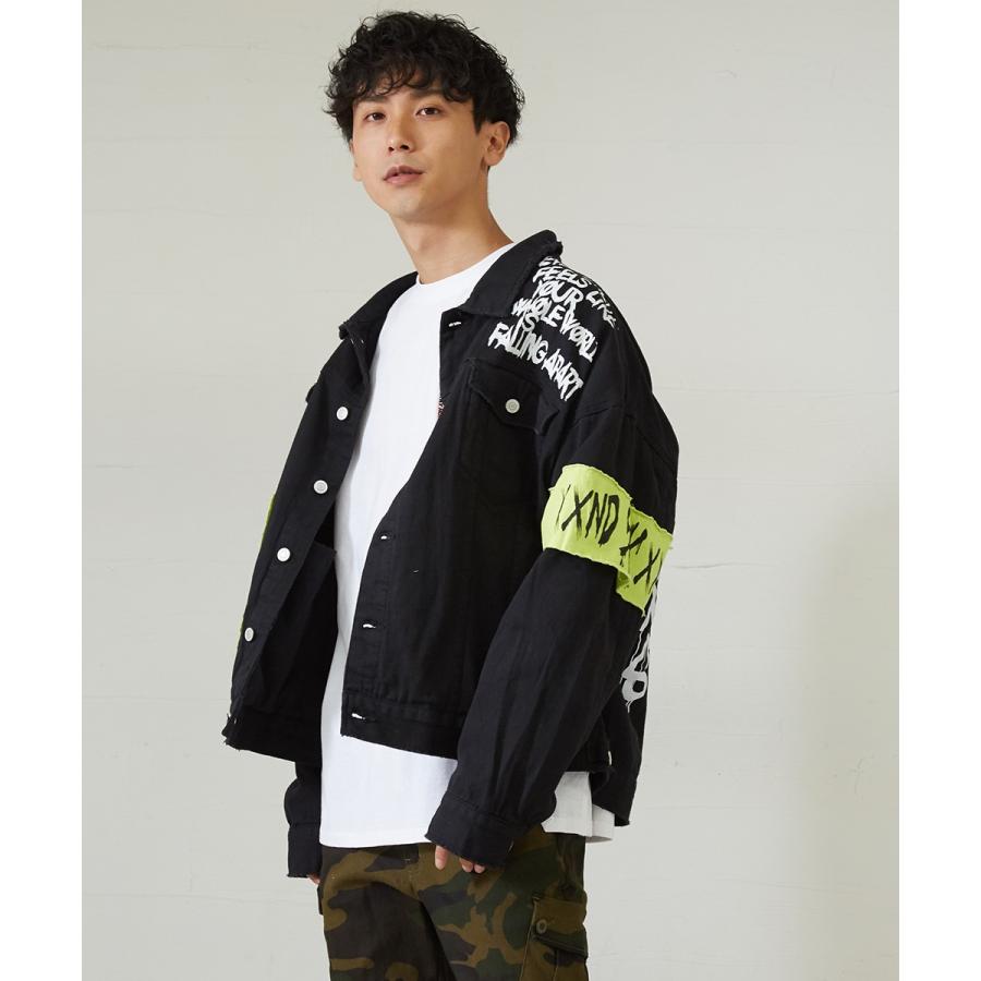 Gジャン メンズ ビッグシルエット デニム ジャケット ジージャン 大きいサイズ ビックシルエット オーバーサイズ 韓国 improves | improves | 06