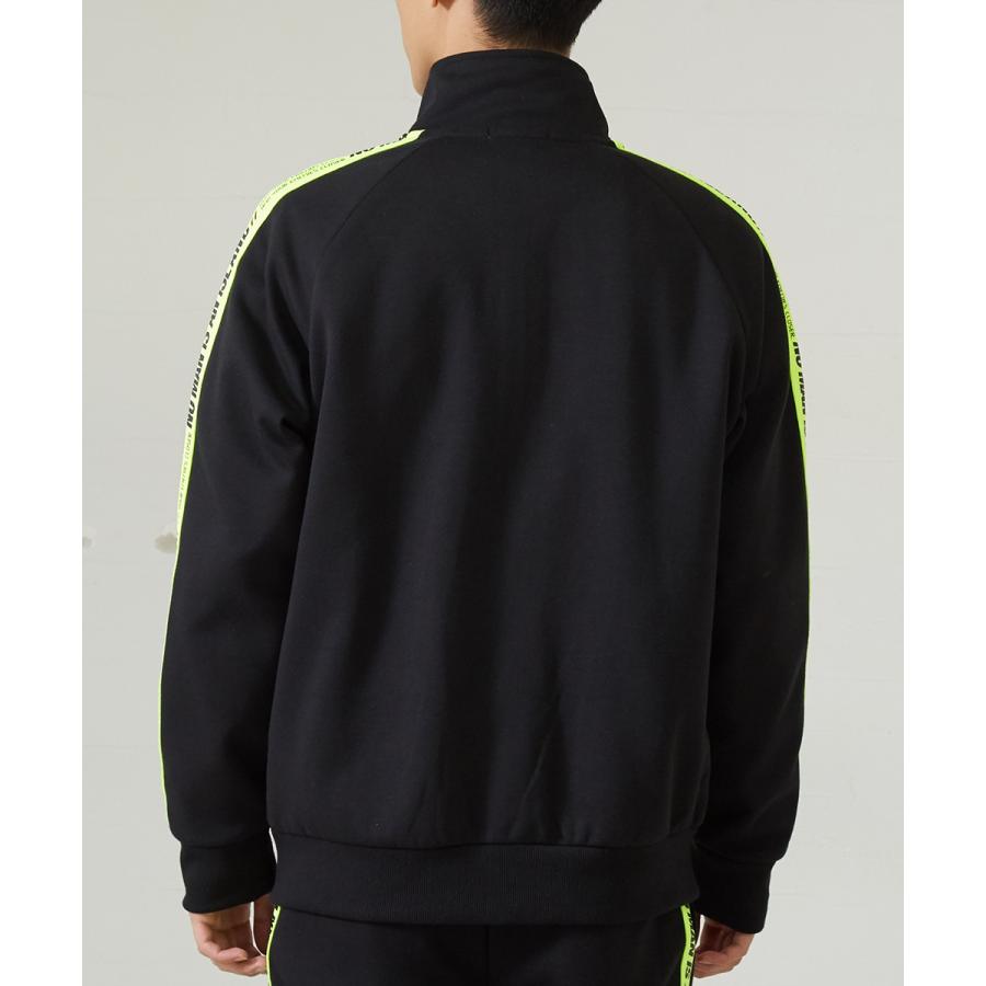 スウェット ジャージ ジャケット メンズ ビッグシルエット トラックジャケット スエット ロゴ テープ サイド ライン ブルゾン improves | improves | 10