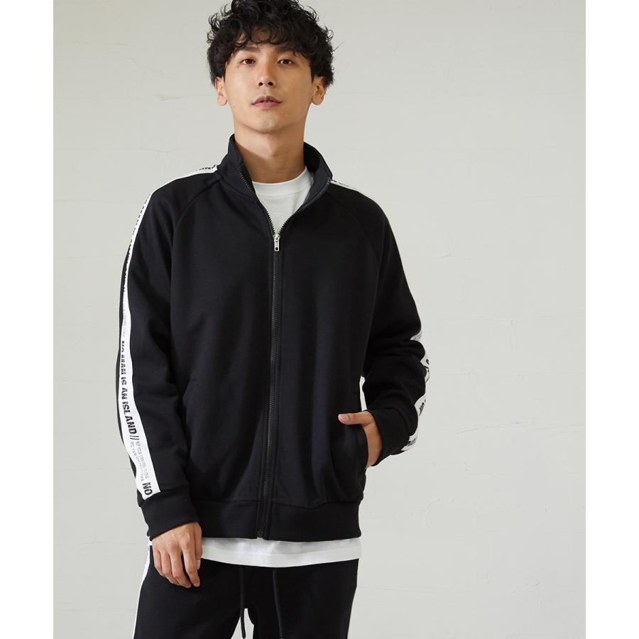 スウェット ジャージ ジャケット メンズ ビッグシルエット トラックジャケット スエット ロゴ テープ サイド ライン ブルゾン improves | improves | 02