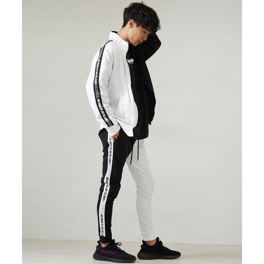 スウェット ジャージ ジャケット メンズ ビッグシルエット トラックジャケット スエット ロゴ テープ サイド ライン ブルゾン improves | improves | 07