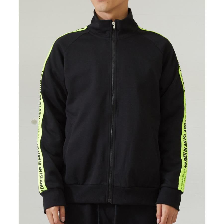 スウェット ジャージ ジャケット メンズ ビッグシルエット トラックジャケット スエット ロゴ テープ サイド ライン ブルゾン improves | improves | 08