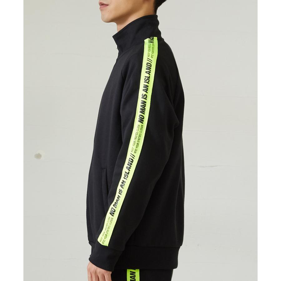 スウェット ジャージ ジャケット メンズ ビッグシルエット トラックジャケット スエット ロゴ テープ サイド ライン ブルゾン improves | improves | 09