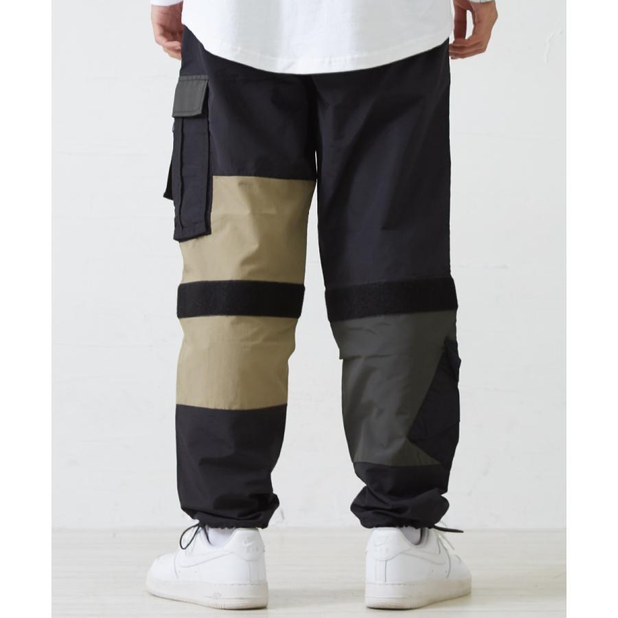 カーゴパンツ メンズ ミリタリー シャカシャカ ナイロンパンツ ワイドパンツ 黒 ストリート系 ストリートファッション 韓国ファッション | improves | 11