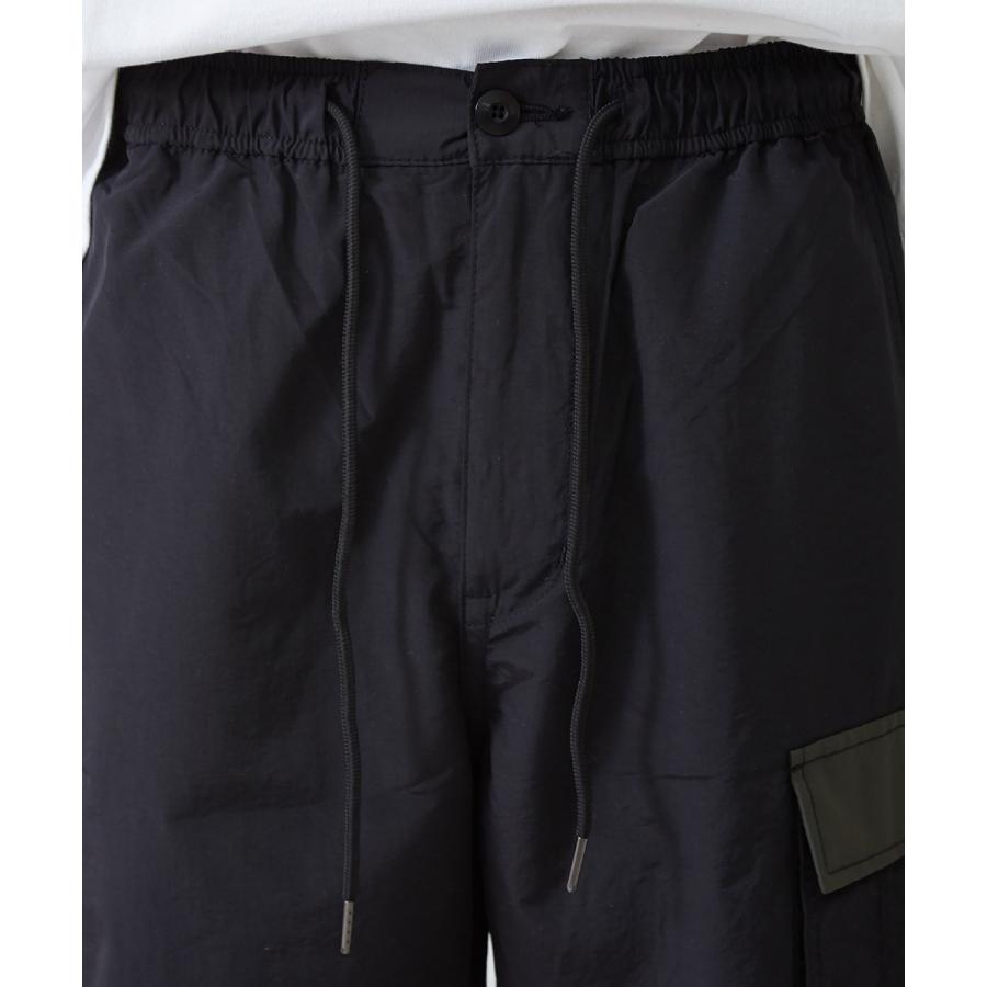 カーゴパンツ メンズ ミリタリー シャカシャカ ナイロンパンツ ワイドパンツ 黒 ストリート系 ストリートファッション 韓国ファッション | improves | 17