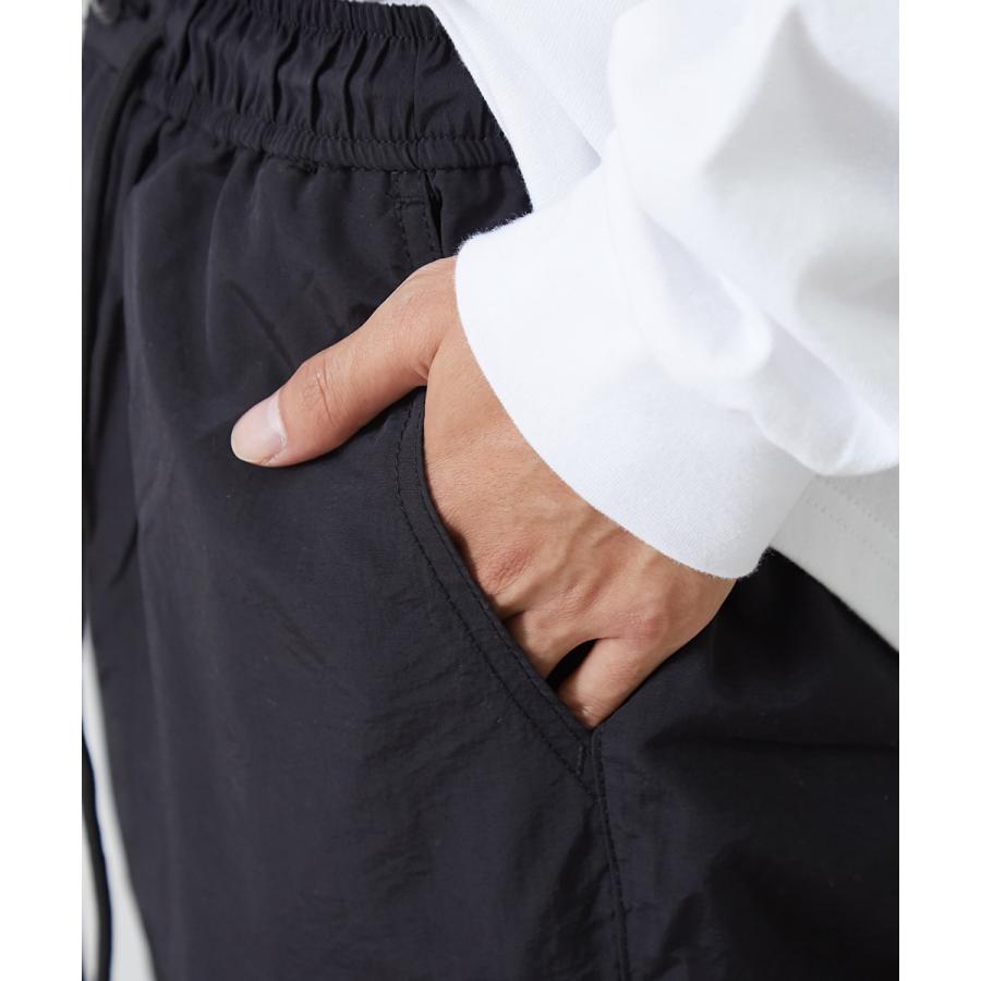 カーゴパンツ メンズ ミリタリー シャカシャカ ナイロンパンツ ワイドパンツ 黒 ストリート系 ストリートファッション 韓国ファッション | improves | 18