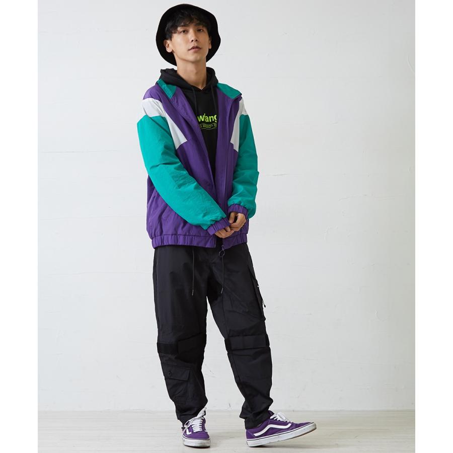 カーゴパンツ メンズ ミリタリー シャカシャカ ナイロンパンツ ワイドパンツ 黒 ストリート系 ストリートファッション 韓国ファッション | improves | 04