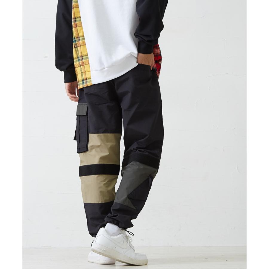 カーゴパンツ メンズ ミリタリー シャカシャカ ナイロンパンツ ワイドパンツ 黒 ストリート系 ストリートファッション 韓国ファッション | improves | 07