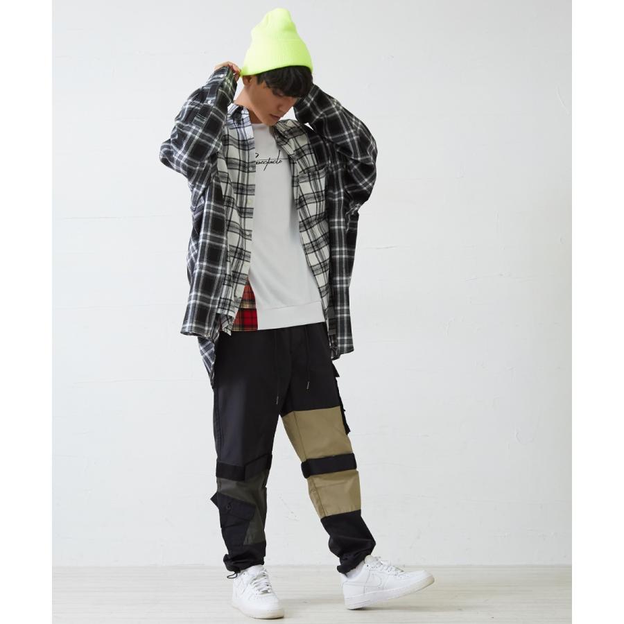 カーゴパンツ メンズ ミリタリー シャカシャカ ナイロンパンツ ワイドパンツ 黒 ストリート系 ストリートファッション 韓国ファッション | improves | 08