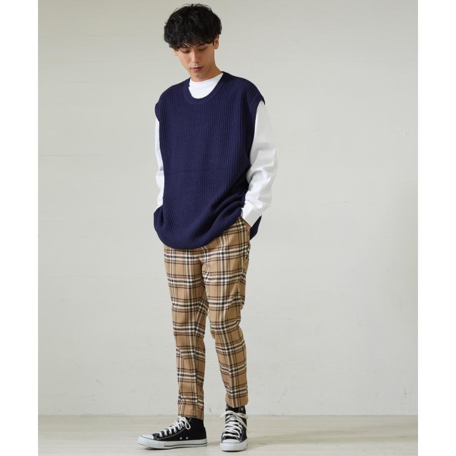 ニット ベスト メンズ 韓国 ファッション 大きいサイズ 無地 ビッグシルエット ドロップショルダー ビックシルエット improves | improves | 05