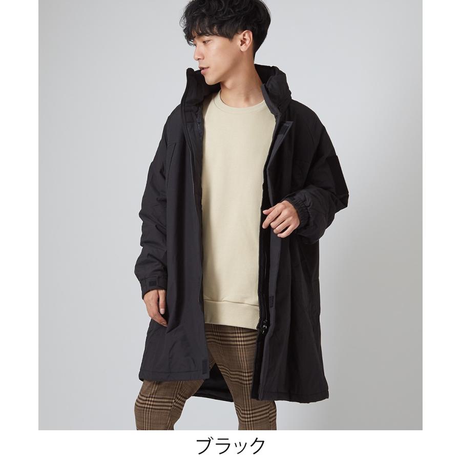 中綿ジャケット メンズ 防寒 オーバーサイズ 大きいサイズ ゆったり ロング丈 黒 緑 ハイネック スタンドカラー 中綿コート ダウンジャケット improves | improves | 11