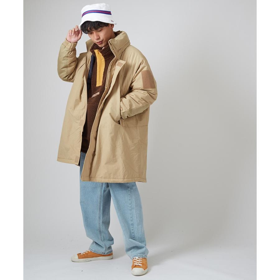 中綿ジャケット メンズ 防寒 オーバーサイズ 大きいサイズ ゆったり ロング丈 黒 緑 ハイネック スタンドカラー 中綿コート ダウンジャケット improves | improves | 05