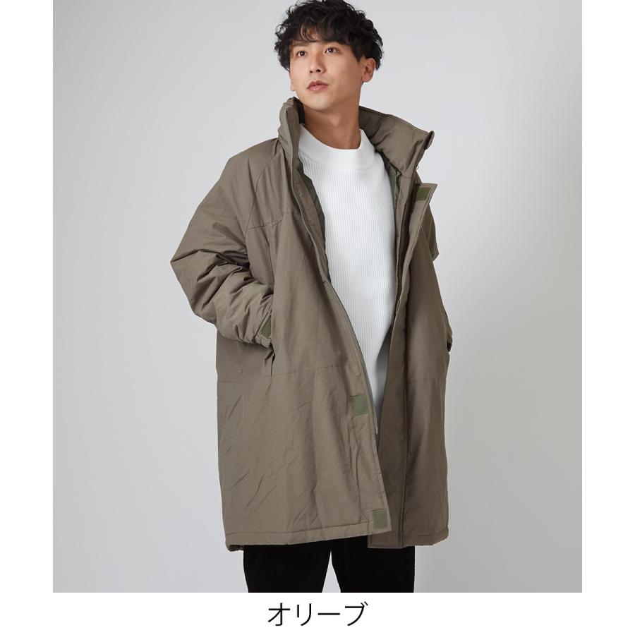 中綿ジャケット メンズ 防寒 オーバーサイズ 大きいサイズ ゆったり ロング丈 黒 緑 ハイネック スタンドカラー 中綿コート ダウンジャケット improves | improves | 07