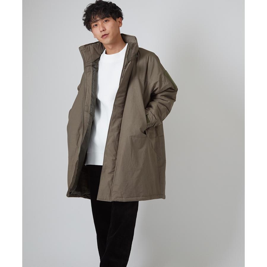 中綿ジャケット メンズ 防寒 オーバーサイズ 大きいサイズ ゆったり ロング丈 黒 緑 ハイネック スタンドカラー 中綿コート ダウンジャケット improves | improves | 08